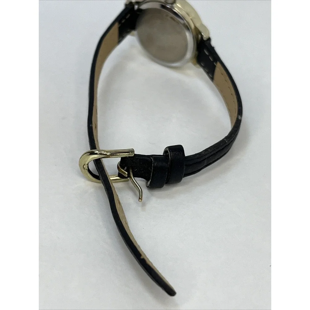 Time and Tru Crystal Accent Women's Quartz‎ Watch Black Petite Band- New Battery